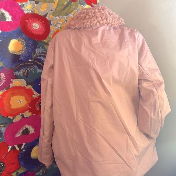NWOT Kendall and Kylie Teddy Faux Fur Reversible Coat-Mauve-Size XL - Picture 12 of 15